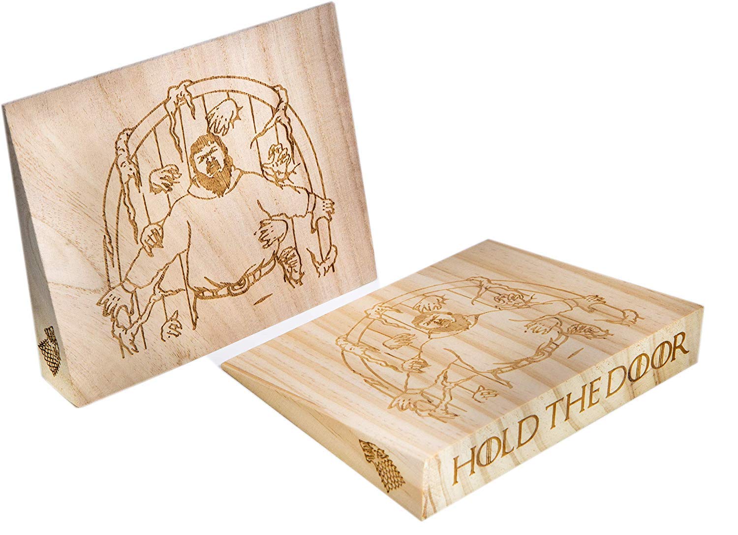 Buy Hodor Door Stop Set of 2 with 3 Engravings Includes Wooden Gift