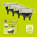 Philips Genuine OneBlade 360 lames de remplacement, pour rasoir électrique OneBlade et coupe-cousue, pack de 4, modèle QP440/50 - 2