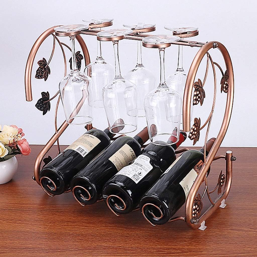 Wine Racks Multifunctional Bottle Holder Shelf Free Standing Tabletop Bottles Wine Rack for Wine Bottles Stemware Glasses for Bars Resta