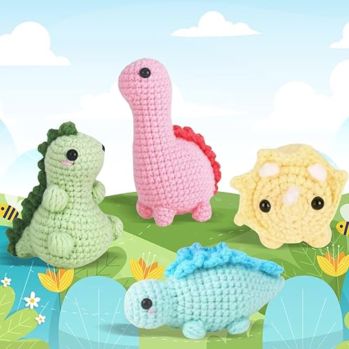 Miniatura 6 de LYCBTC Kit de ganchillo para principiantes, kit de ganchillo para adultos y niños con tutoriales en video paso a paso, kits completos de ganchillo