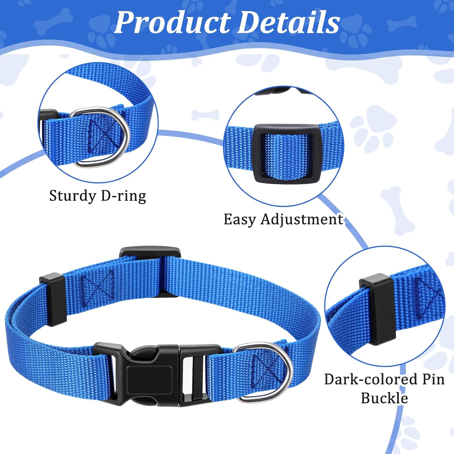 JIEYAO 27 Pcs Colorful Dog Collars for Small Medium Dog, Nylon Adjustable Puppy Collars with Quick Release Buckle 9 Colors Pet Collar Bulk for Walking Training