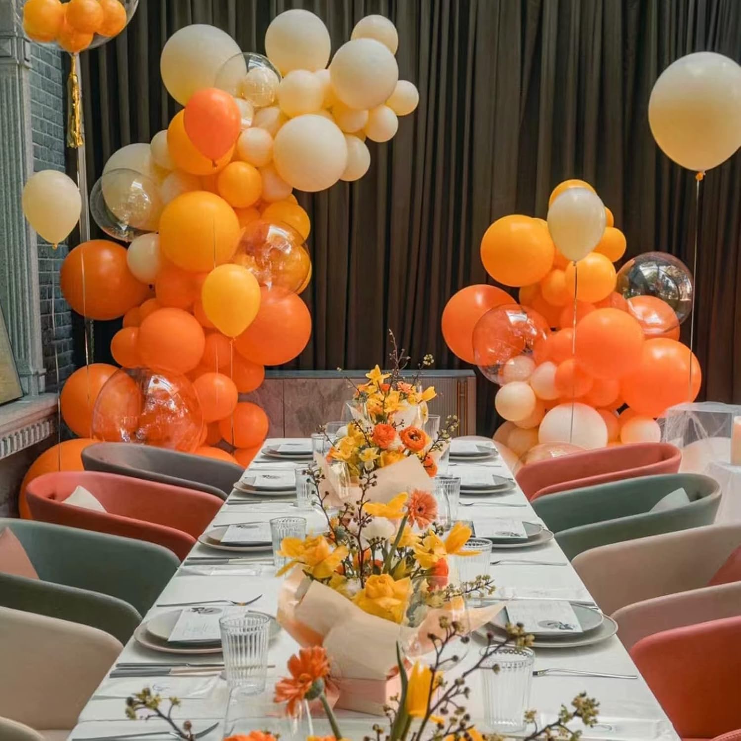 200pcs Orange Balloons 5 Inch, Small Mini Latex Balloons for Party Birthday Baby Shower Anniversary Festival Arch Garland Decoration thumbnail