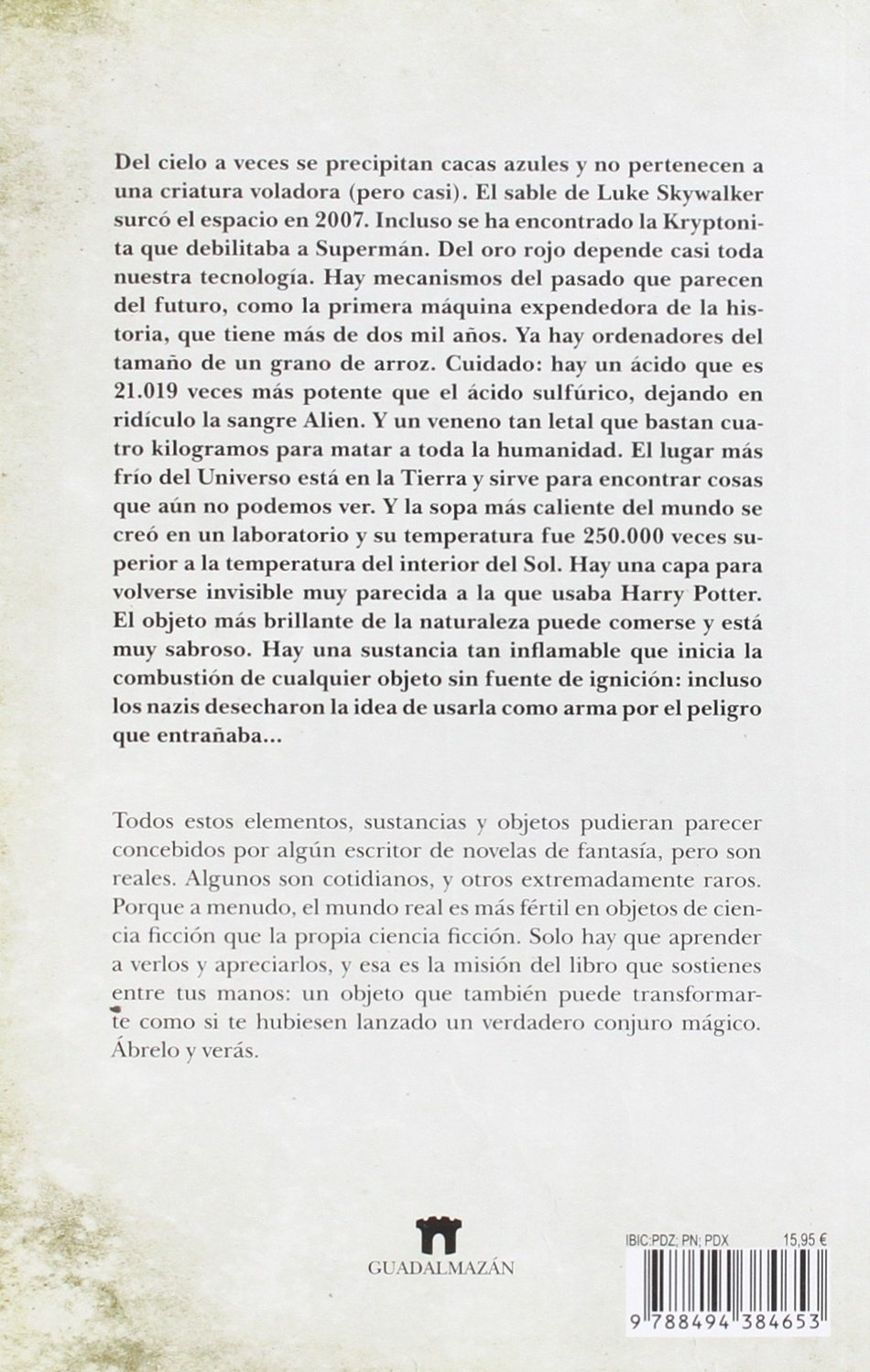 Elemento Del Que Solo Hay Un Gramo, El (Divulgación científica)