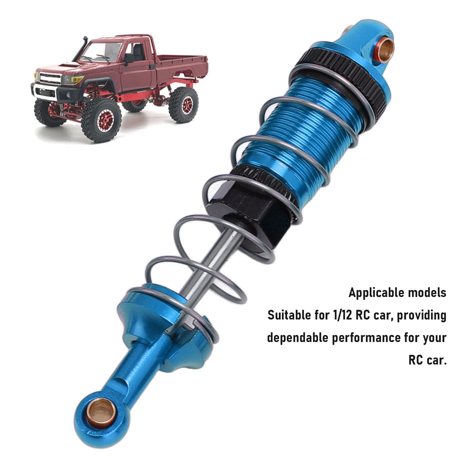 Generic Amortisseur Hydraulique en Alliage D'amortisseur de Voiture RC de Haute qualité pour Voitures Télécommandées à L'échelle MN128 MN86 G500 1/12, Installation Facile, Paquet de 4 (BLUE Generic Amortisseur Hydraulique en Alliage D'amortisseur de Voiture RC de Haute qualité pour Voitures Télécommandées à L'échelle MN128 MN86 G500 1/12, Installation Facile, Paquet de 4 (BLUE