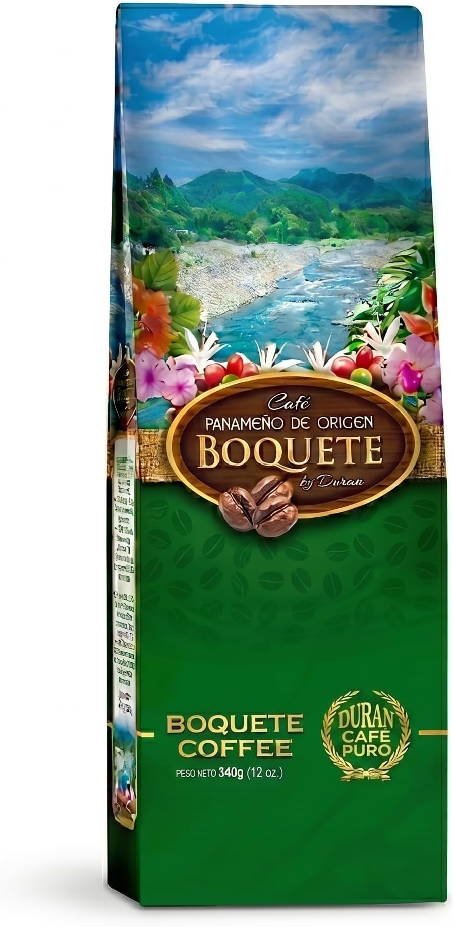 Cafe Duran Boquete Panama Whole Coffee Beans 12oz. Gourmet 100% Arabica Highland Coffee.