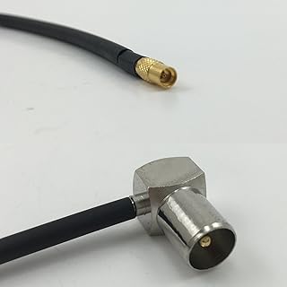 6 inch RG188 MMCX FEMALE to DVB Pal Male Angle Pigtail Jumper RF coaxial cable 50ohm Quick USA Shipping