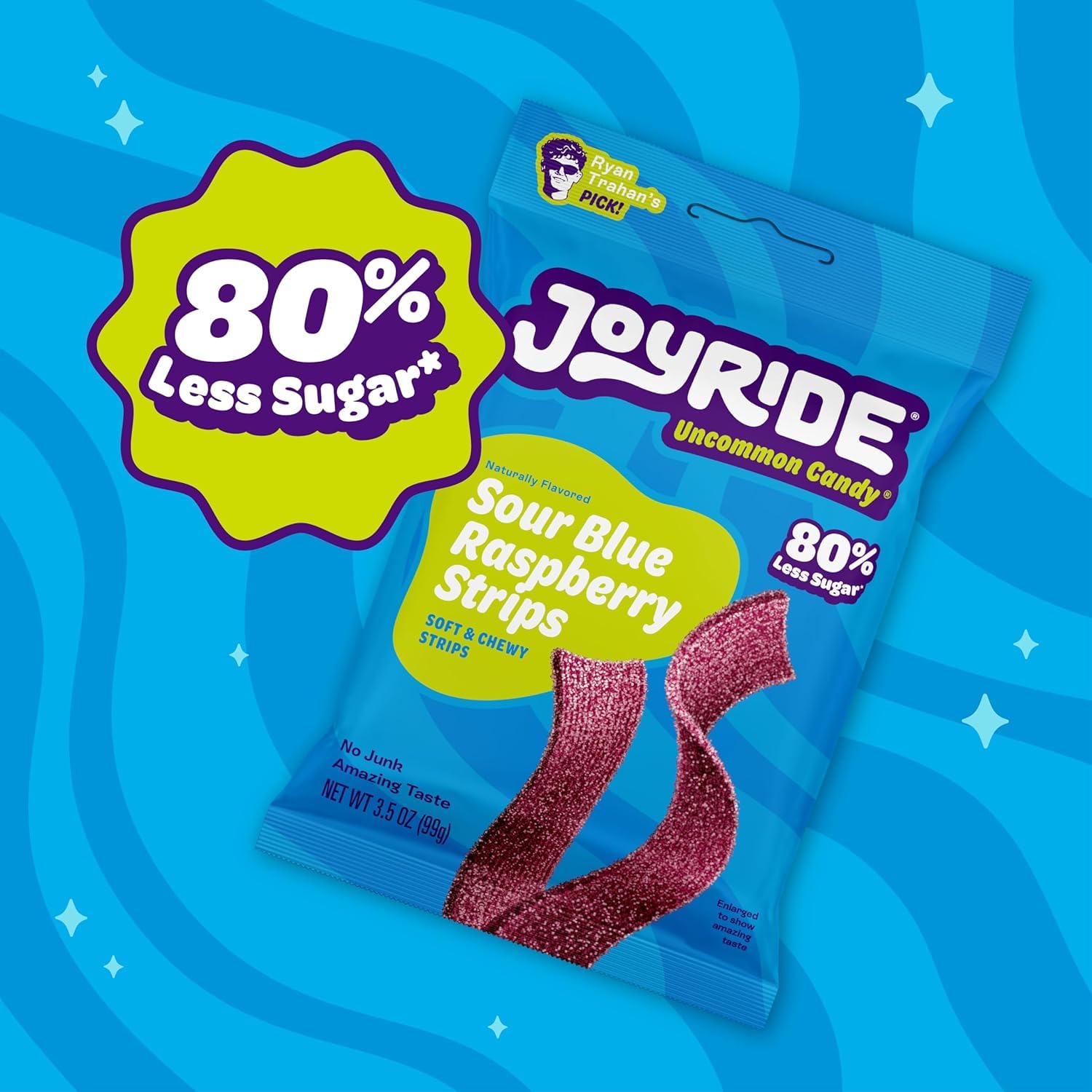 Joyride Sour Blue Raspberry Strips, 3.5 oz thumbnail 4