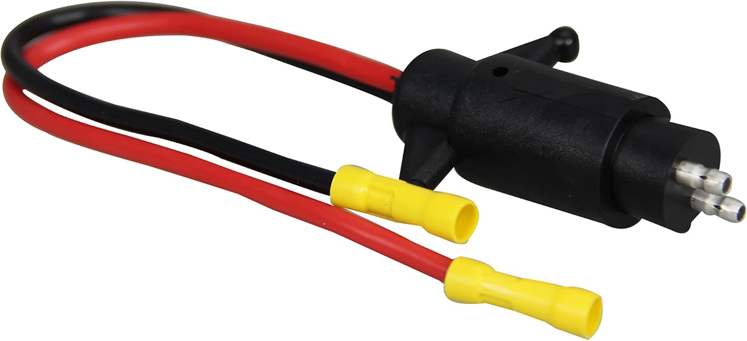 Pactrade Marine Boat Trolling Motor Plug & Socket Set 12V 2-Wire 10 Gauge