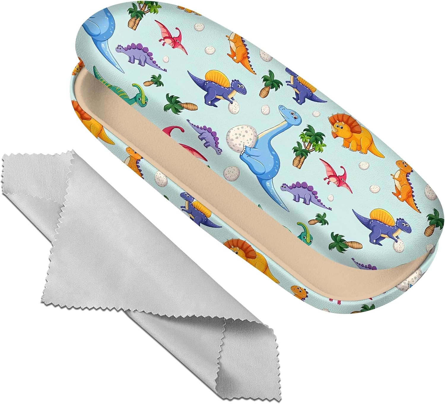 Deokke Bril Case Hard Shell Brillen Beschermhoes Brillen Houder Doos met Reinigingsdoek voor Vrouwen Meisjes Mannen Leuke, L5-hond, One Size