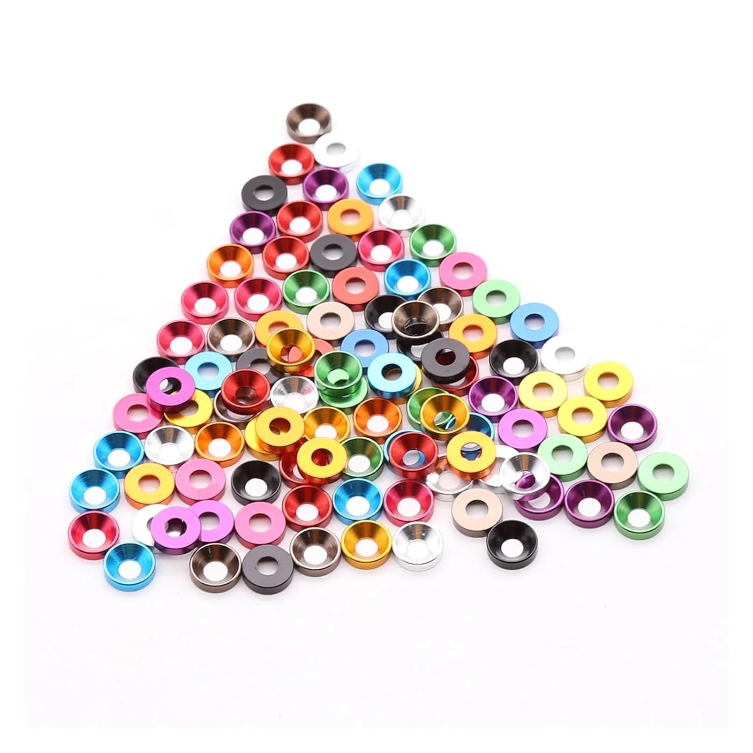 Aluminum Alloy Countersunk Head Washers Multiple Colour M2 M2.5 M3 M4 M5(Sky Blue,10PCS_M2.5)