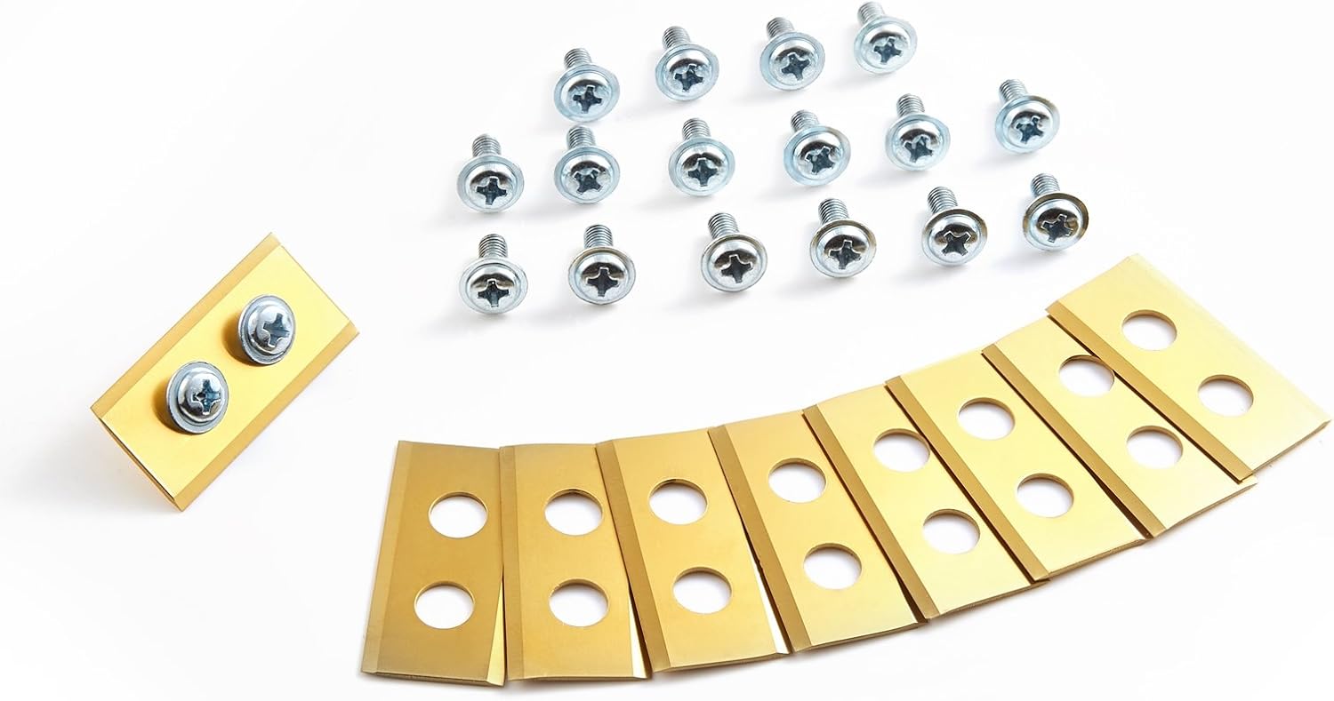 review Pack of 30PCS Titanium Replacement Robotic Mower Blade for Worx Robot Mower+ Screwdriver