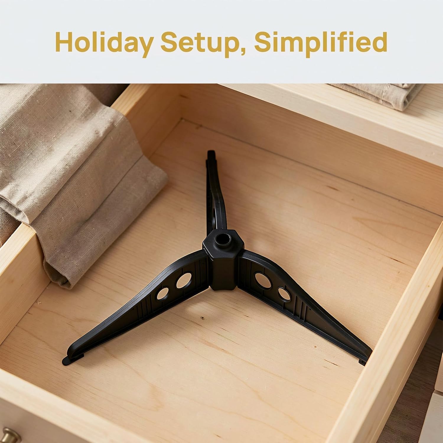 Ipetboom 3pcs Plastic Christmas Tree Stand, Artificial Tree Tripod Base