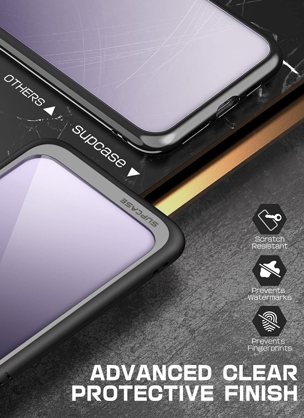 SUPCASE Unicorn Beetle Style Series Case Designed for OnePlus 9(2021 Release), Premium Hybrid Protective Clear Case (Black)