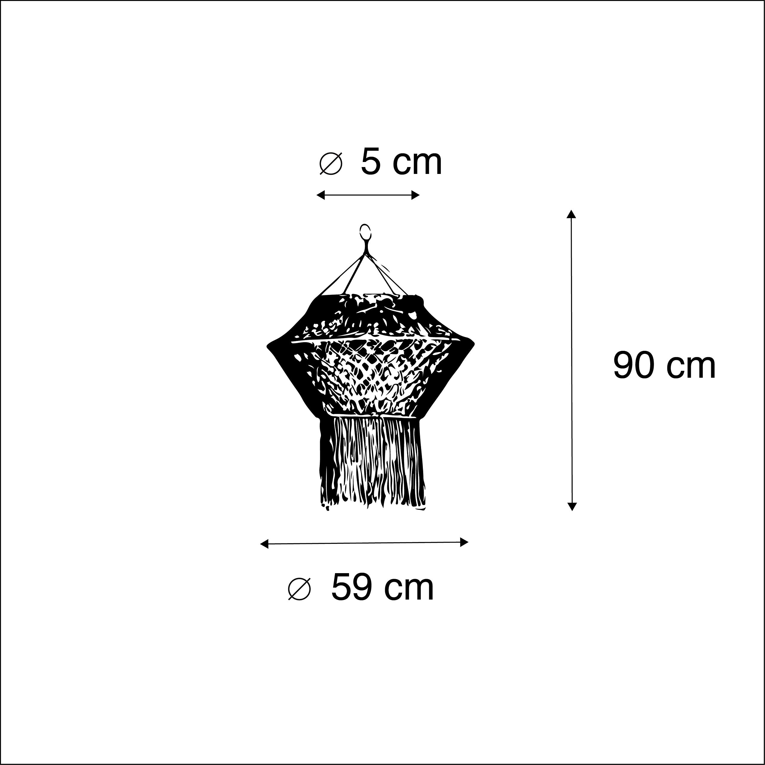 QAZQA string - rustico - luce - Ø 590 mm - Beige - rustico - Soggiorno I Camera da letto