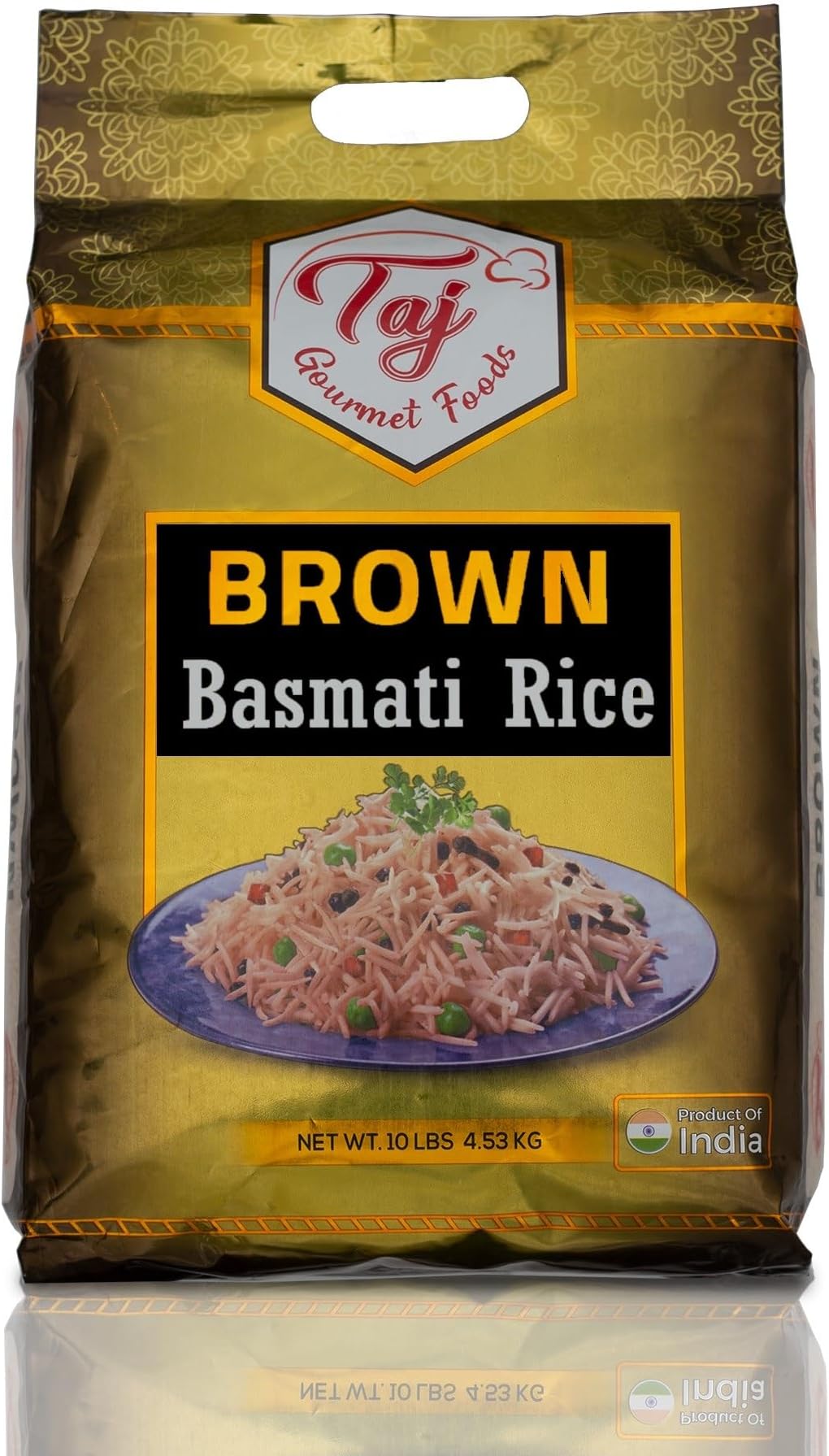 - TAJ Gourmet Brown Basmati Rice, Naturally Aged, 10-Pounds