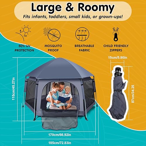 Miniatura 3 de Corralito para bebés de alta calidad para interiores y exteriores, portátil, ligero, paquete desplegable y patio de juegos para niños pequeños con