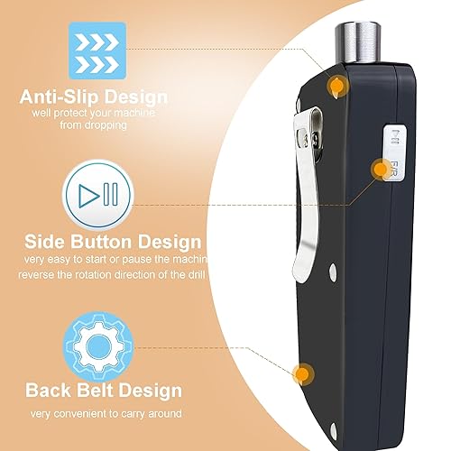 Miniatura 6 de Lumcrissy - Taladro de uñas recargable profesional para uñas acrílicas máquina de lima eléctrica recargable colorida de 35000 RPM filtro portátil