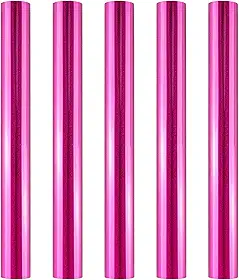 5 peças de 19,3 cm x 5 m (19,3 cm x 5 m) de papel alumínio reativo para toner foiling foil da impressora a laser e laminador, para artesanato de papel de scrapbook (areia fluida vermelha rosa)