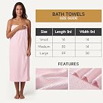 REDKISS 6 Piece Pink Towel Set, Extra Large Microfiber Bathroom Towels Set, 2 Bath, 2 Hand, 4 Washcloths, Super Soft, Highly Absorbent, Quick Dry Pink Towels for Bathroom, Gym, Spa & Hotel