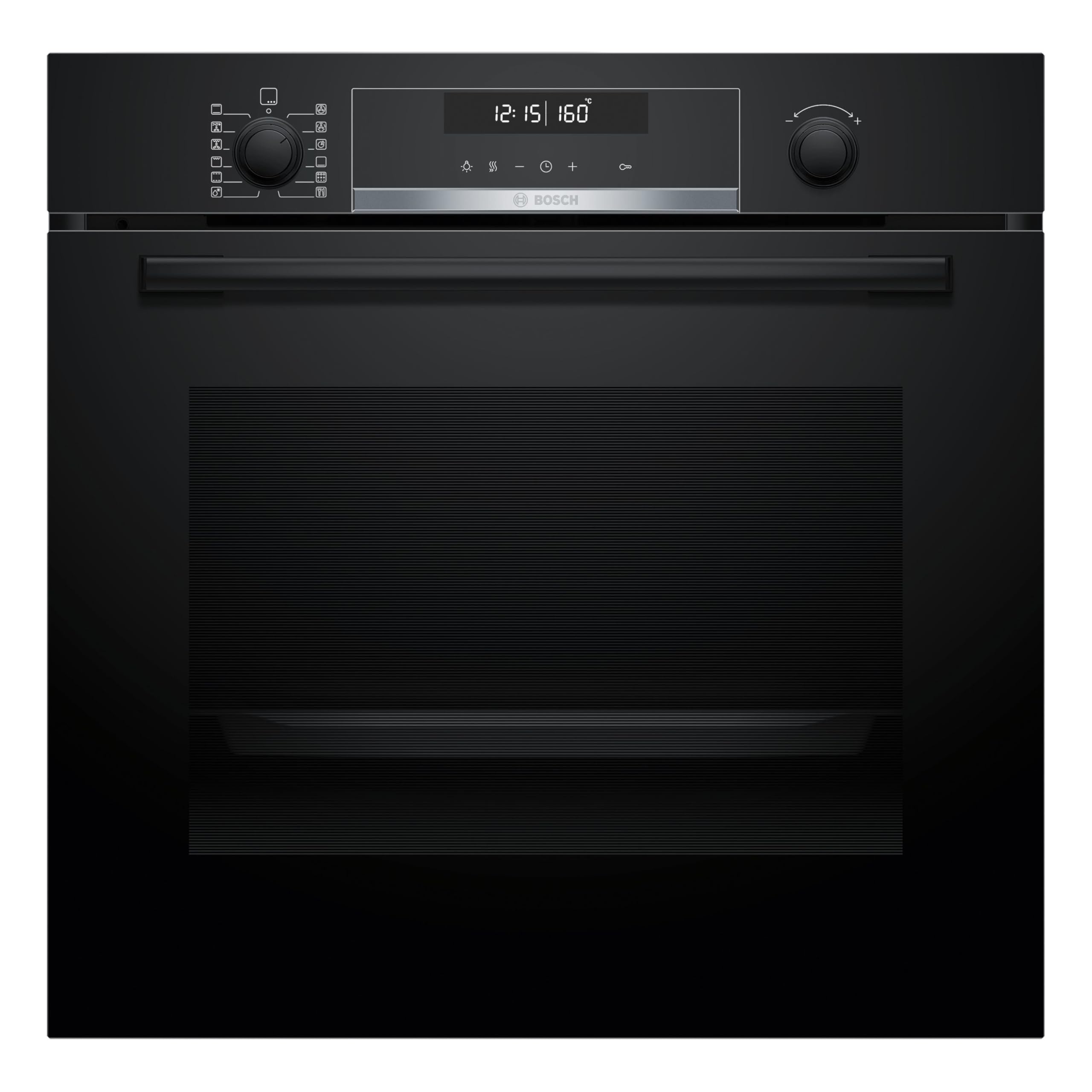 Bosch HBG578BB3 seria 6, piekarnik do zabudowy, piroliza: łatwe czyszczenie piekarnika, biały wyświetlacz LCD, funkcja AirFry, 30 automatycznych programów, czarny, 60 x 60 cm