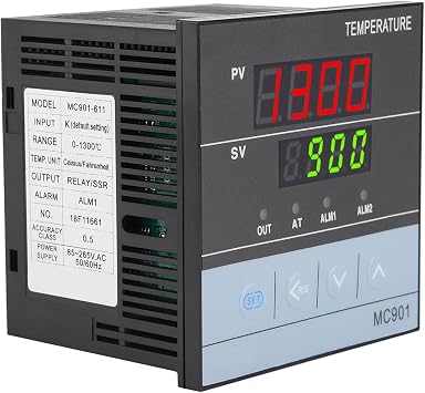 MC901 Digital PID Temperature Controller with K Type PT100 Sensor Input, RelaySSR Output, for Precise Temperature Control