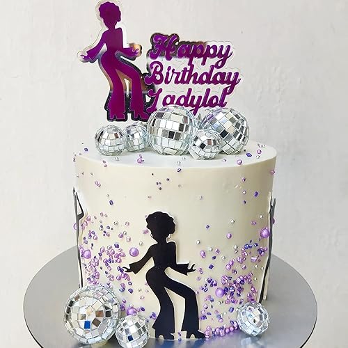 Miniatura 6 de 40 piezas de adornos de bolas de discoteca plateadas, mini bolas de discoteca reflectantes, bola de espejo reflectante, decoración de pasteles de