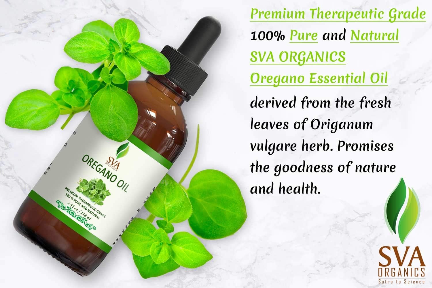 SVA Organics Oregano Essential Oil | Very Strong | 4 OZ (118 ML) - 100% Pure, Natural, Premium Therapeutic Grade for Overall Wellness and Health, Massages, DIY products, complete body care. SVA Organics Oregano Essential Oil | Very Strong | 4 OZ (118 ML) - 100% Pure, Natural, Premium Therapeutic Grade for Overall Wellness and Health, Massages, DIY products, complete body care.
