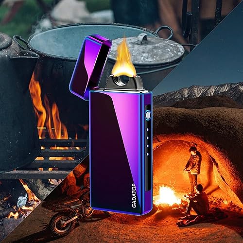 Miniatura 2 de Encendedor de llama de plasma de arco USB recargable a prueba de viento encendedor eléctrico para vela (color)