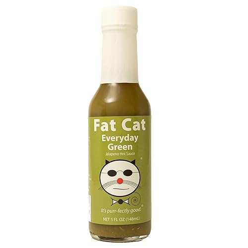 Fat Cat Gourmet - Salsa picante de pimienta verde jalapeño para uso diario  Todo natural  Sabrosa, fresca y versátil  Mejora los alimentos