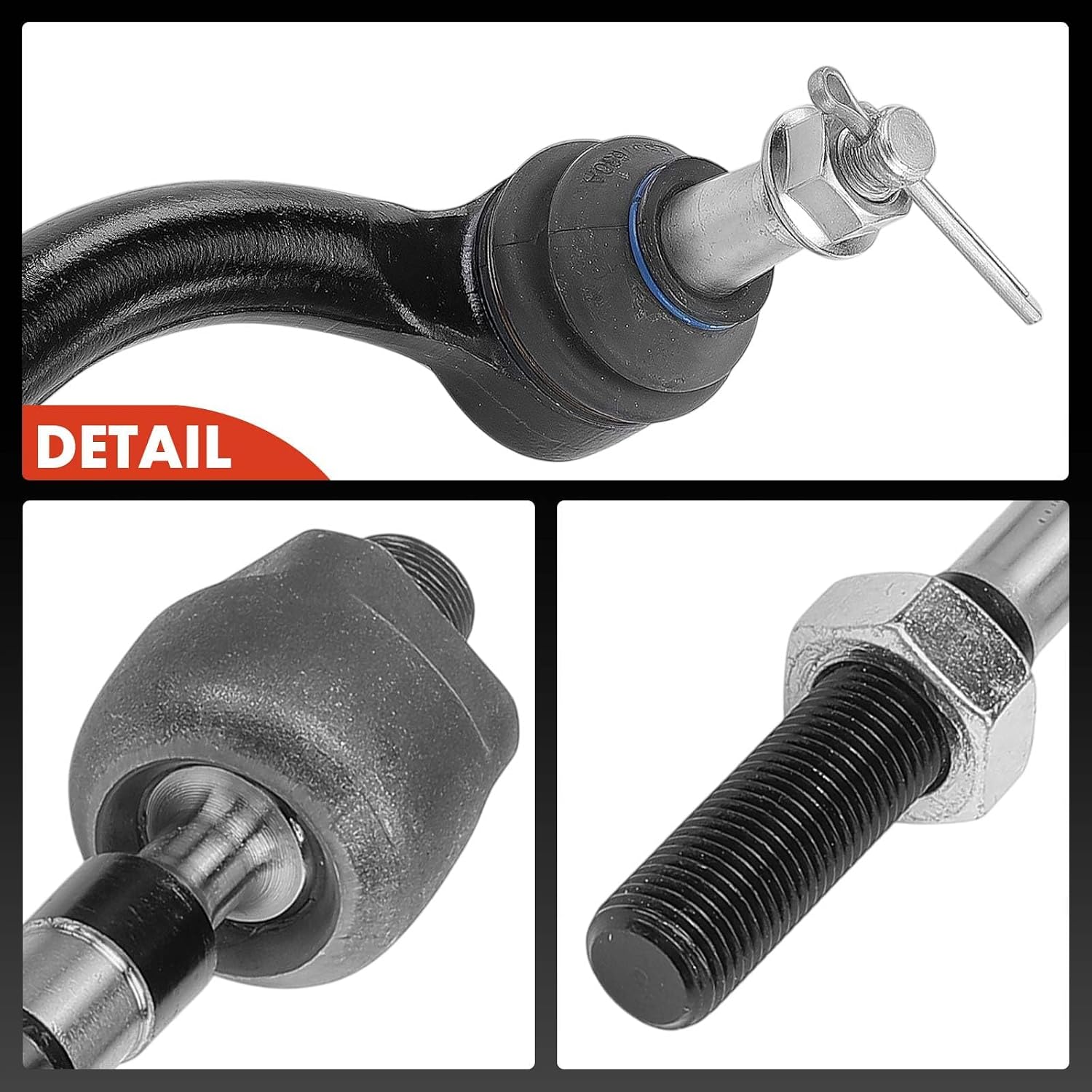 A-Premium Set of 4, Front Inner & Outer Tie Rod End Kit, Compatible with Infiniti Q50 2014-2019, QX50 2014-2017, Q60 2014-2018, G37 2013, EX35 2008-2012, EX37 2013, M35 2006-2010, M45 2006-2010