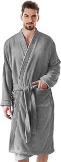 PJGGZ Towel Robe for Men - Ultra-Absorbent Soft Quick Dry Towel Bathrobe Kimono for Shower, Spa & Hotel