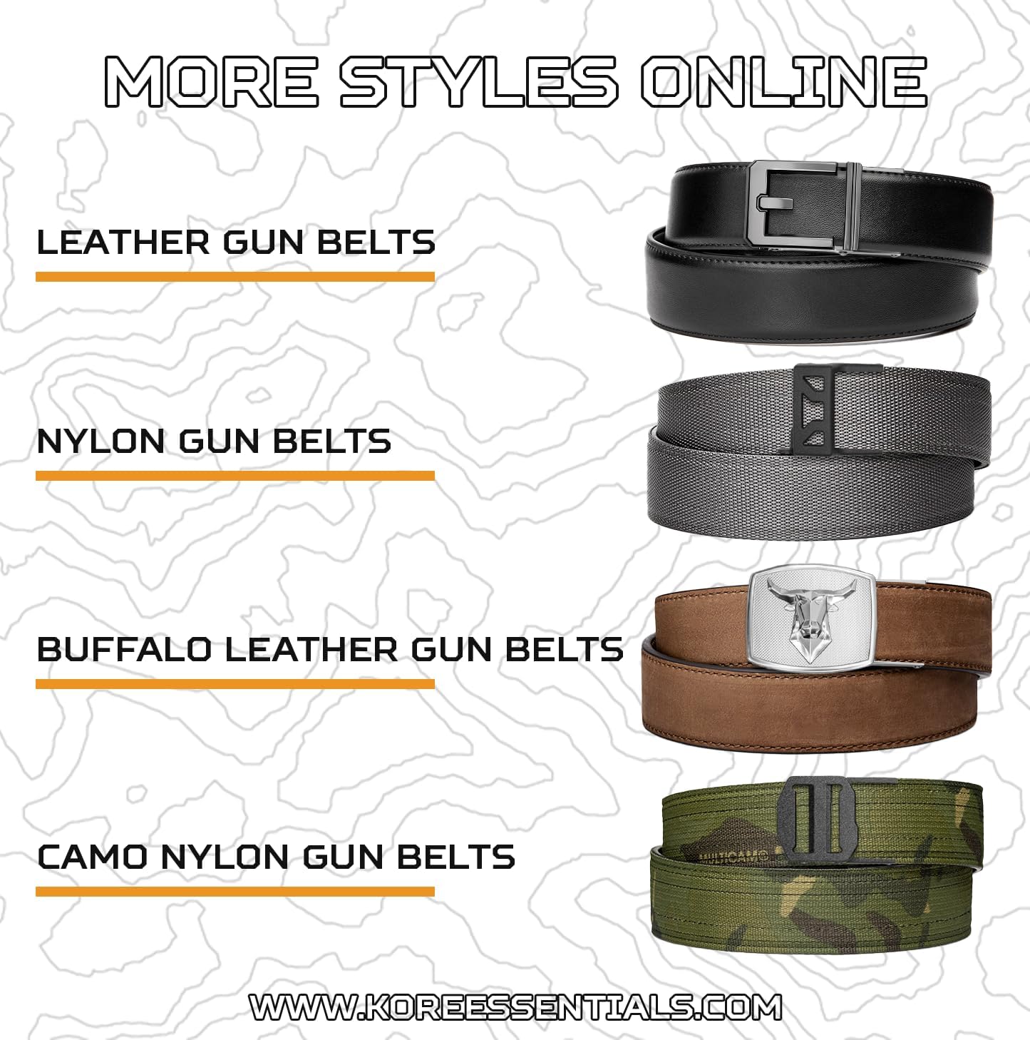 KORE Tactical Gun Belt | X7 Buckle & Black Reinforced Tactical Belt (Fits 24" to 54") - Image 4