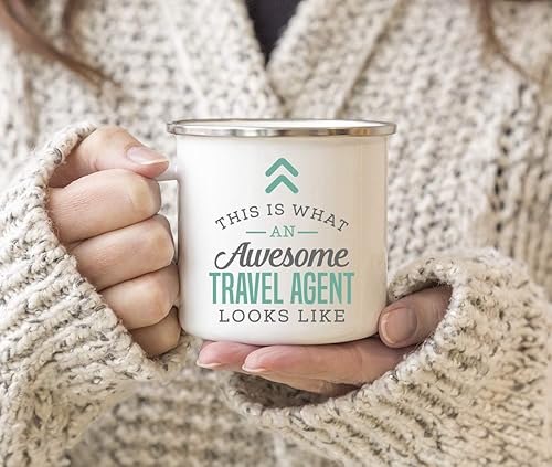 Miniatura 3 de Andaz Press Taza de café de acero inoxidable de 11 onzas, regalo de This is What an Awesome Travel Agent Look, 1 paquete, ideas de regalo de