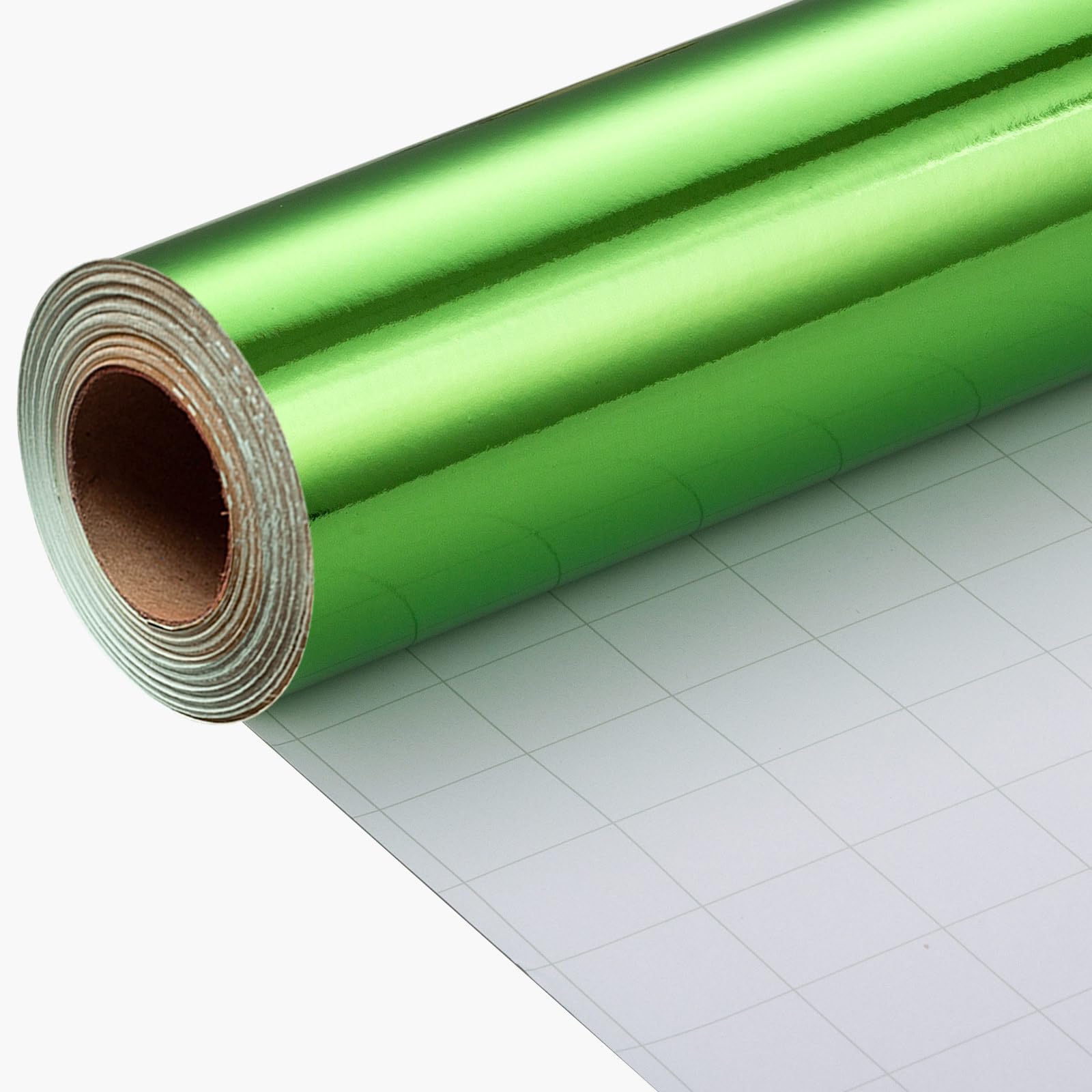 Wikadlik Light Green Wrapping Paper - Metallic Light Green Solid Color with Cutting Lines Gift Wrap Paper for Birthday, Anniversary, Christmas, Fathers Day - 43cm x 10m Mini Roll