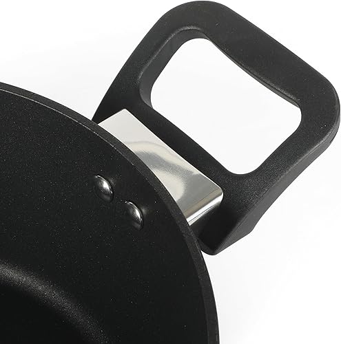 Miniatura 5 de Oster Connelly - Juego de ollas y sartenes antiadherentes de aluminio de alta calidad, con inducción y mango de baquelita, color negro