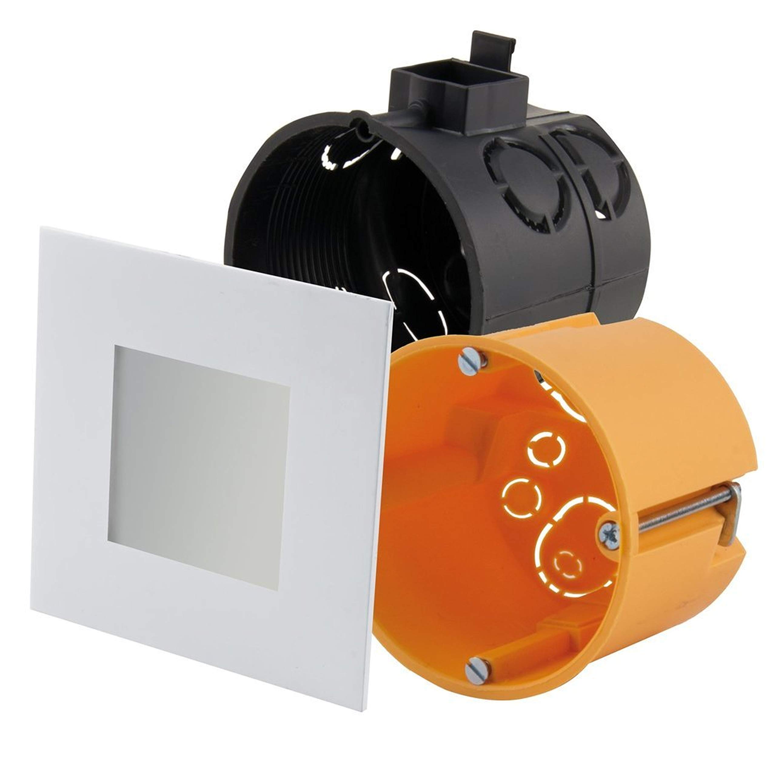 Heitronic LED Außenwandleuchte Panel – 4,5 Watt, Rund, Weiß, Aluminium, Tageslichtweiß