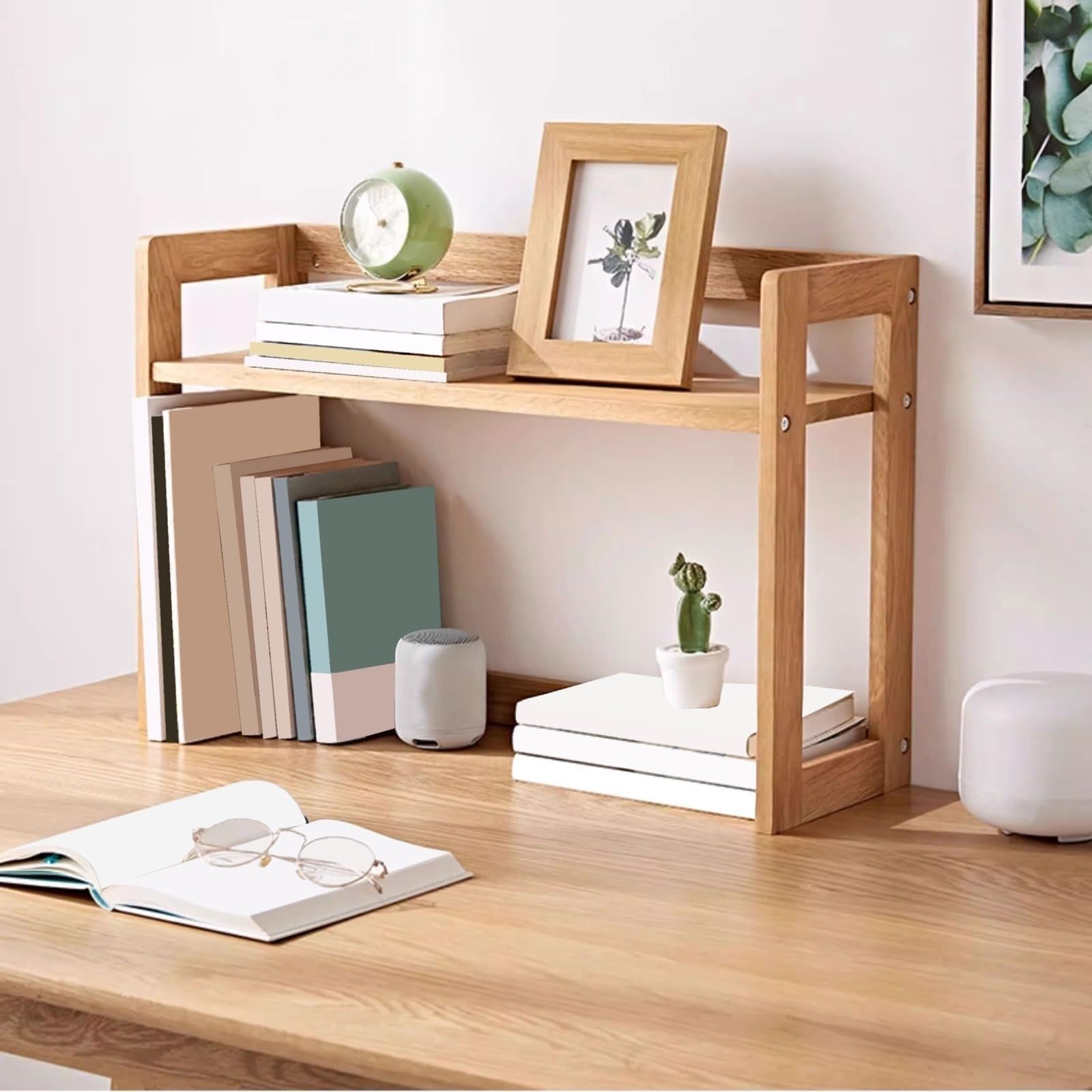 Nordic Minimalismus Holz Lagerregal Home Office Schreibtisch Multifunktionales Bücherregal Regal Bücher