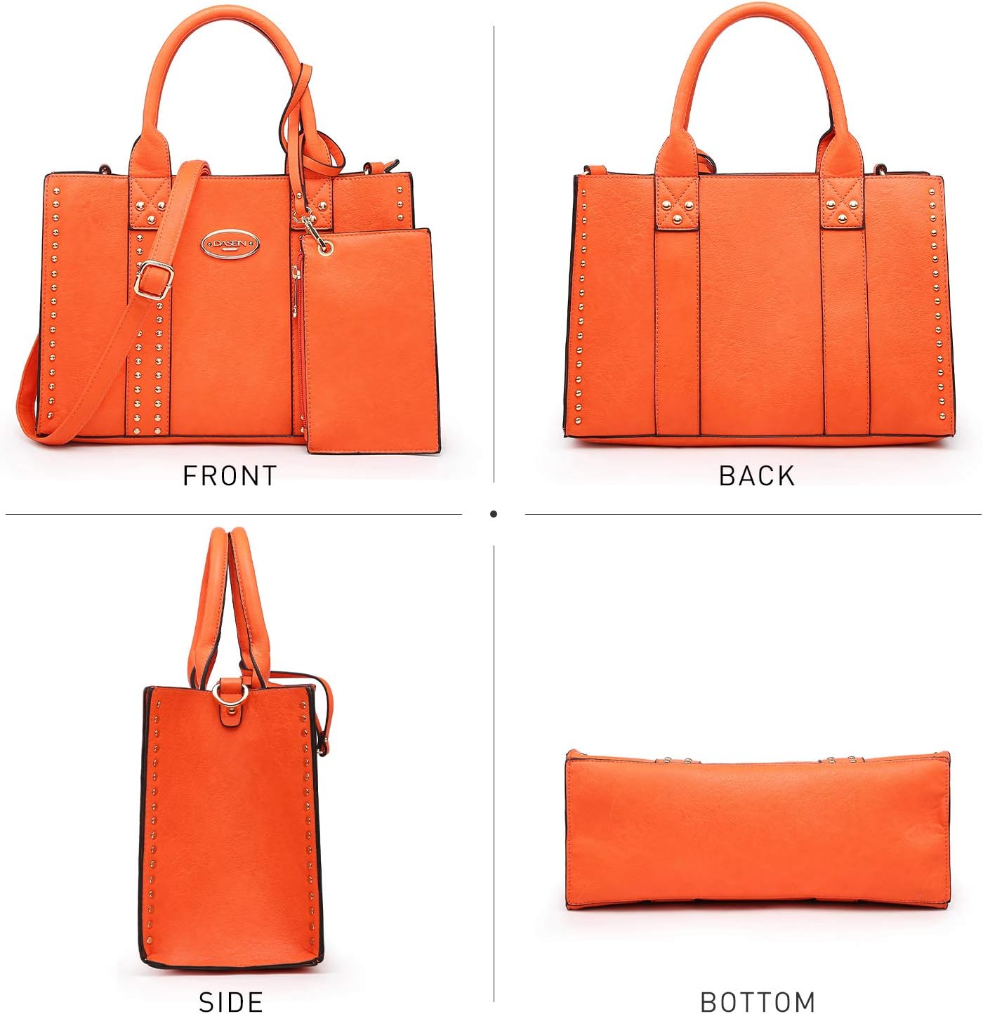 Dasein Purses Handbags for Women Tote Wallet Set Top Handle Satchel Shoulder Hobo Bag 3pcs - Image 3