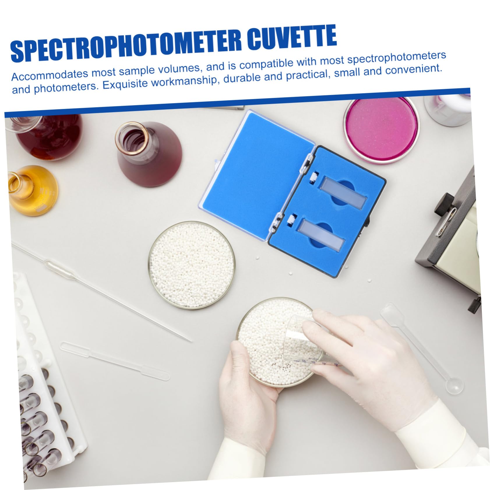 iplusmile 2stücke Labor-glasküvetten Transparent Stabile Optische Küvettenzellen Für Spektralphotometer Langlebig Und Bruchfest Geeignet Für Präzise Laboranalysen