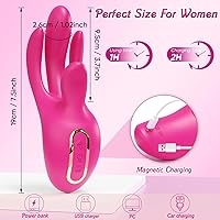 Vista 6 de Vibradores para adultos, juguetes sexuales para mujeres, vibrador de dedo con 10 patrones de aleteo y 10 modos de vibración para estimular el punto