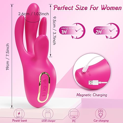 Miniatura 6 de Vibradores para adultos, juguetes sexuales para mujeres, vibrador de dedo con 10 patrones de aleteo y 10 modos de vibración para estimular el punto