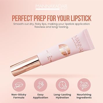 Manna Kadar Beauty Lip Bliss - Lip Mask, Moisturizes and Nourishes for Soft and Smooth Lips, with Emollients for Super Hydration to Prevent Chapped and Flaky Lips, Can Be Used as a Cuticle Moisturizer