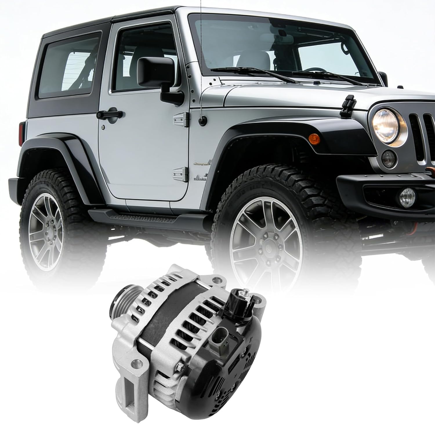 12V 240A Alternator Replacement for 56029809AA 104211-1091 Fit for Jeep Wrangler Unlimited Sport 2019-2023 2.0L