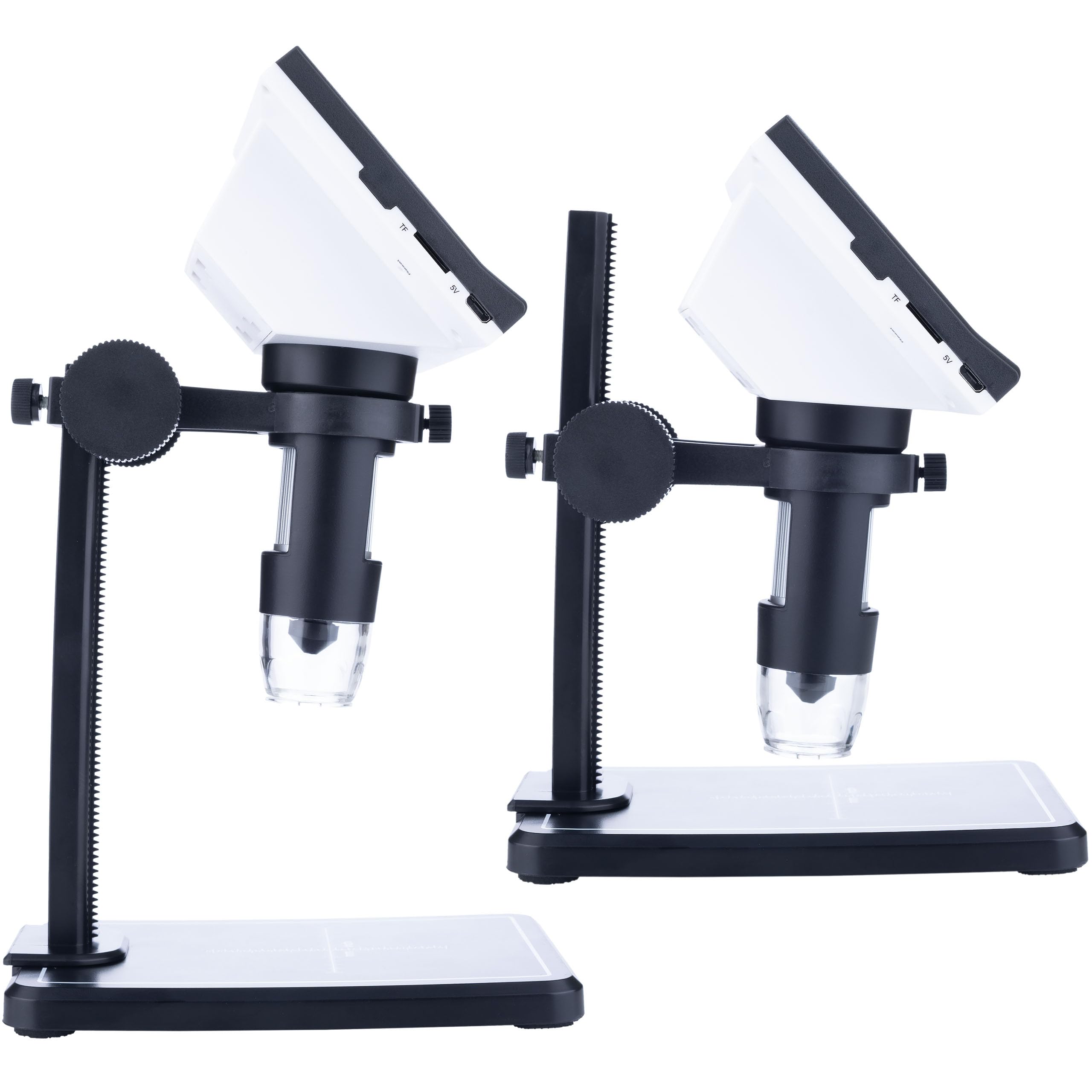Rosfix Microscopio Digital DM7-B1 - Pantalla LCD 4.3" 50X-1000X 8 LED USB MicroSD | Para Electrónica, Joyería, Biología, Didáctica | Microscopio Portátil Profesional