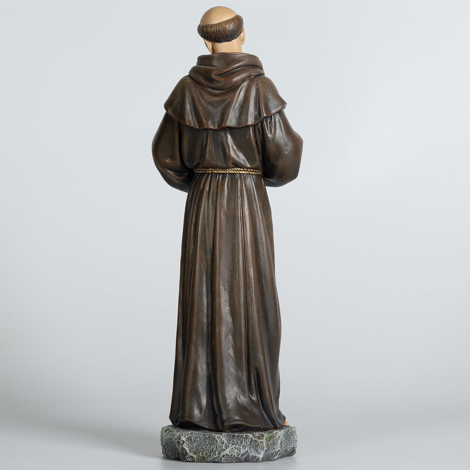 St. Francis Statue, 12.5 Inches Saint Francis of Assisi Statue Catholic Home Decor, Hand Painted San Francisco de Asis Figure for Garden Outdoor Lawn Hallway Decor