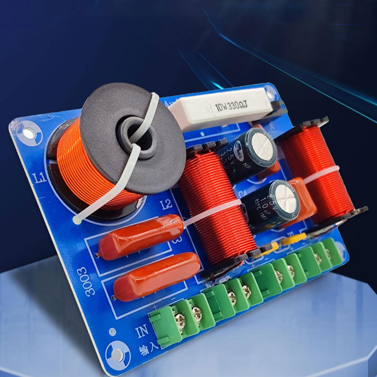 3-Wege-Frequenzweiche,Vielseitige Hochtöner-Frequenzweiche Für Lautsprecher | Kompakte Mehrwege-Weiche mit Hochleistungsfrequenzteilung für Wartung Modifikation Soundanlagen Audiotechnik Systeme