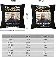 Vista 13 de Fundas de almohada conmemorativas personalizadas, fundas de almohada personalizadas para añadir el nombre de la foto, fecha y nombre, impresión