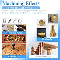 Vista 7 de Asieg Tool 1.969 x 0.472 x 0.059 in, cuchillas de carburo de 2 pulgadas, raspador de pintura, 2 bordes para carpintería, surco, ranuras