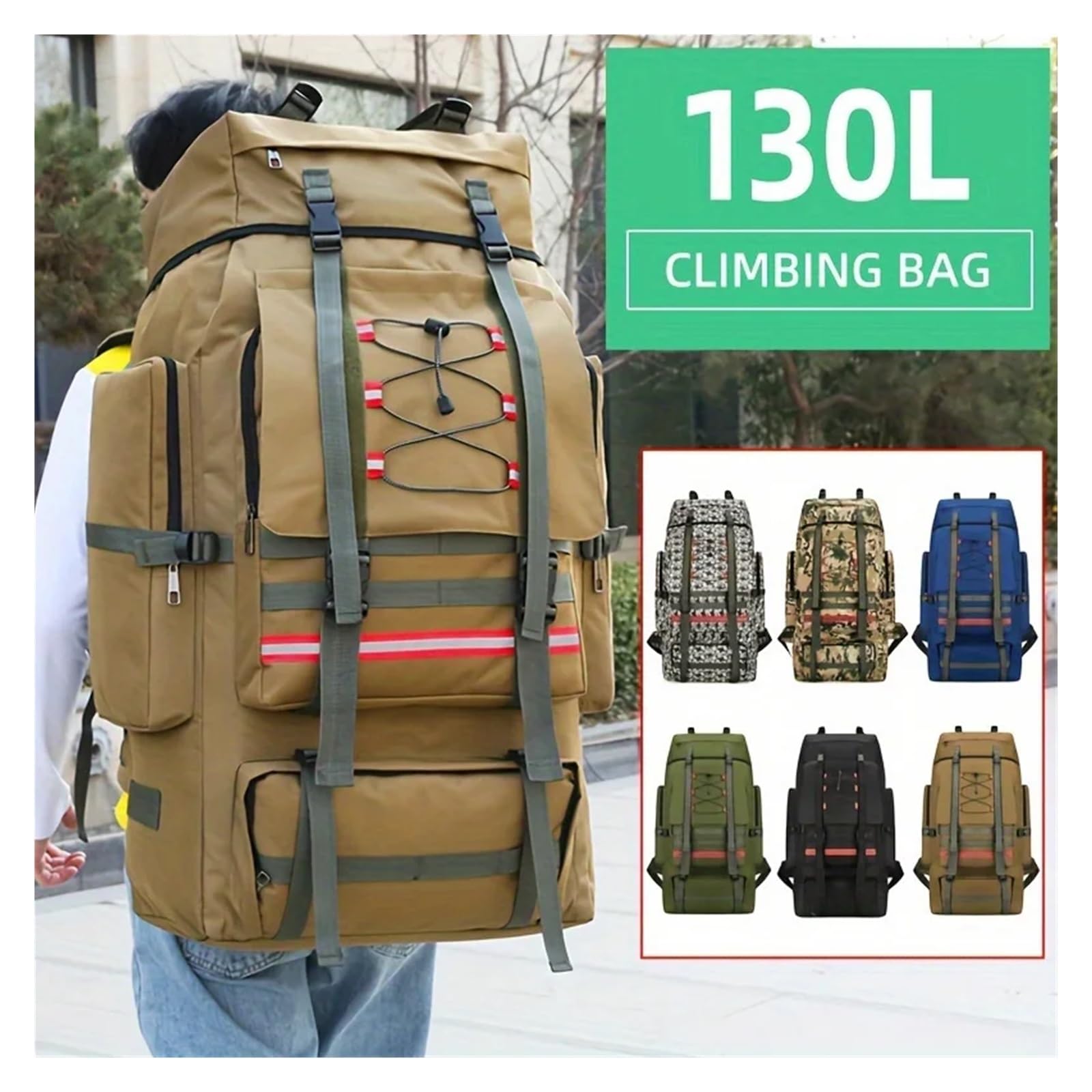 Plecak turystyczny 130 l turystyczny plecak podróżny duża torba bagażowa mężczyźni trekking outdoorowy plecak sportowy Molle plecak trekkingowy dla mężczyzn duża torba