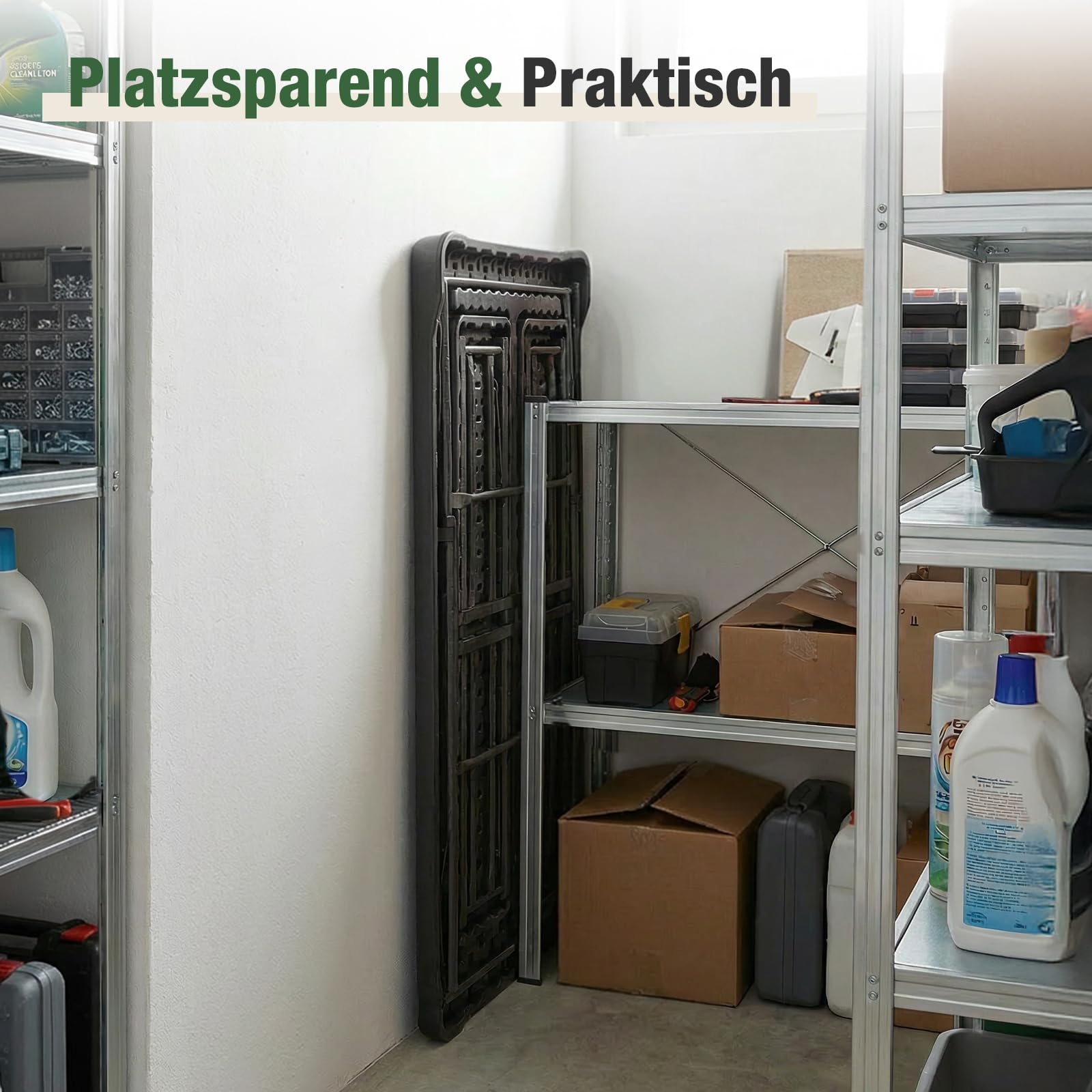 Sekey zestaw stołu z ławami składany plastik 113x61 cm 4 osoby